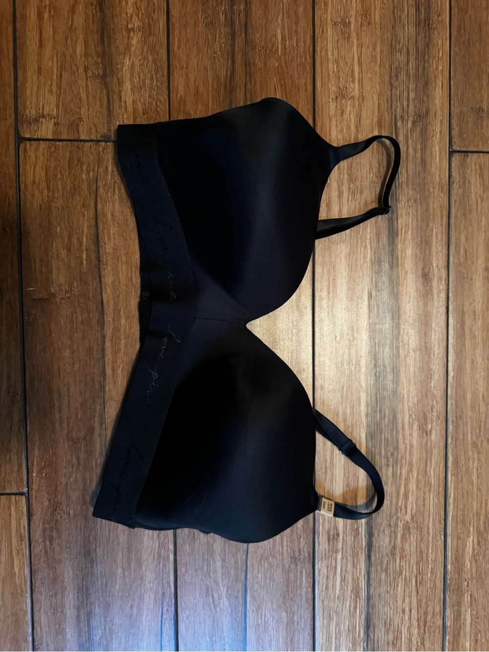 PINK Victoria's Secret Black Seamless Wireless Bra